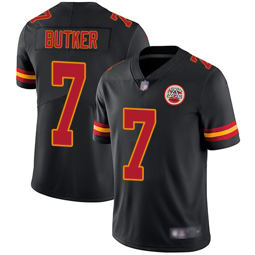 Youth Kansas City Chiefs #7 Butker Harrison Limited Black Rush Vapor Untouchable Football Nike NFL Jersey->youth nfl jersey->Youth Jersey